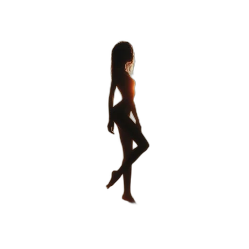 hair, dress, creature, staff transparent PNG cut-out