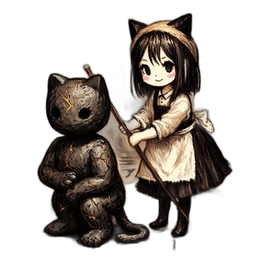creature, animal, mask, staff transparent PNG cut-out