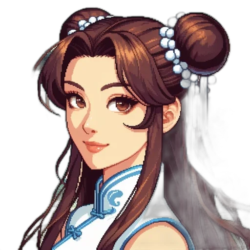 staff, face, fantasy art, pixel art transparent PNG cut-out