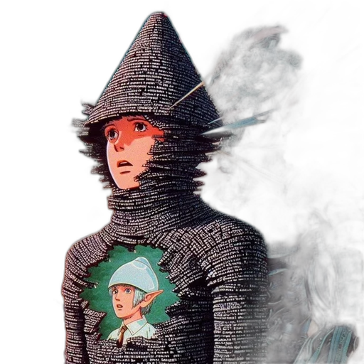 hat, mask, staff, jacket transparent PNG cut-out