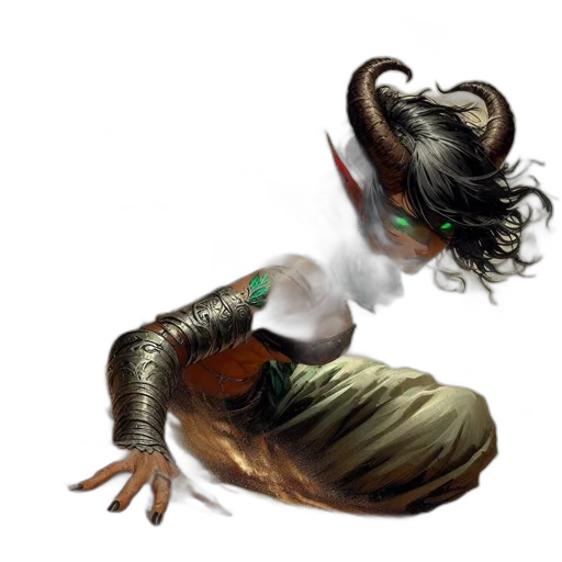 dragon, hair, creature, mask transparent PNG cut-out