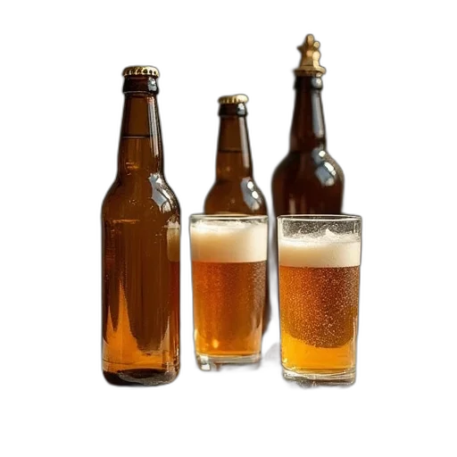 bottle, crown, 3d render, three transparent PNG cut-out
