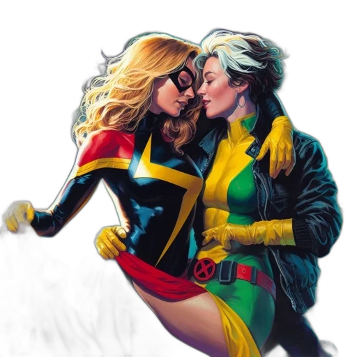 jacket, comic book art, concept art, two transparent PNG cut-out