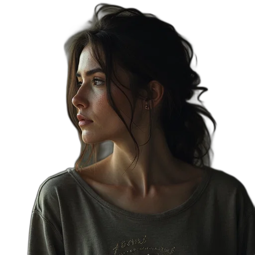 jacket, face, dress, hair transparent PNG cut-out