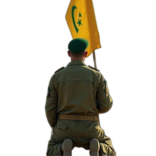 staff, jacket, weapon, hat transparent PNG cut-out