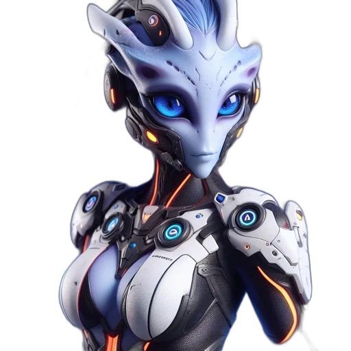robot, face, mask, creature transparent PNG cut-out