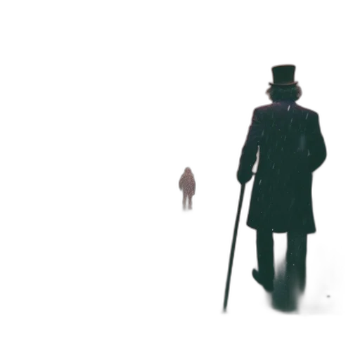 staff, hat, umbrella, robot transparent PNG cut-out