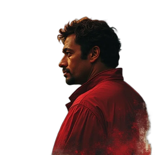 staff, jacket, face, concept art transparent PNG cut-out