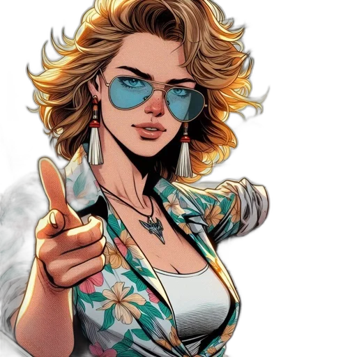 jacket, comic book art, cartoon, concept art transparent PNG cut-out