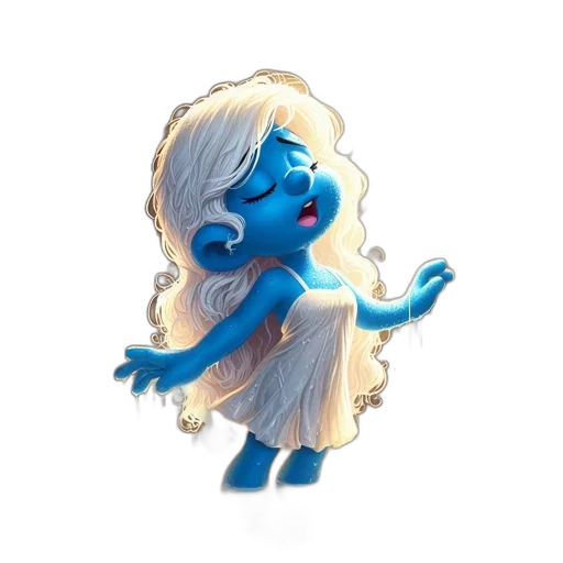 dress, hair, creature, concept art transparent PNG cut-out