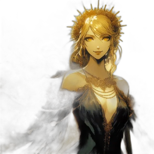 crown, dress, fantasy art, concept art transparent PNG cut-out