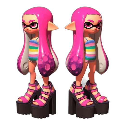 dress, shoes, 3d render, concept art transparent PNG cut-out