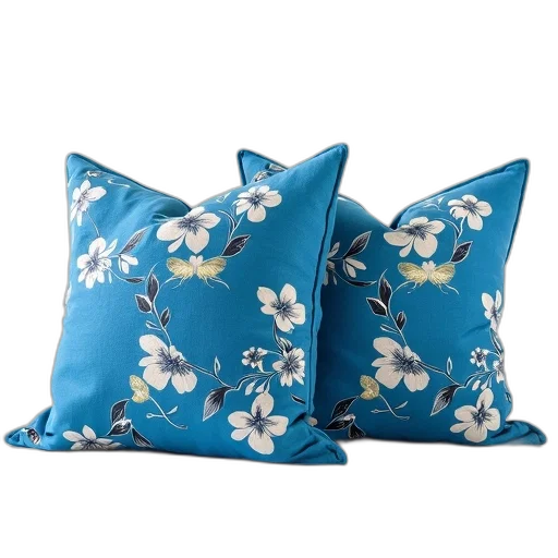 furniture, blue, pair, vibrant transparent PNG cut-out