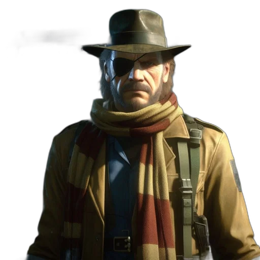 hat, jacket, staff, face transparent PNG cut-out