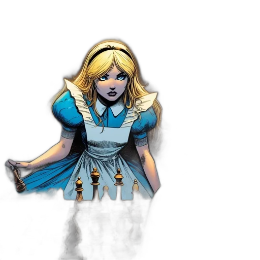 dress, concept art, comic book art, fantasy art transparent PNG cut-out