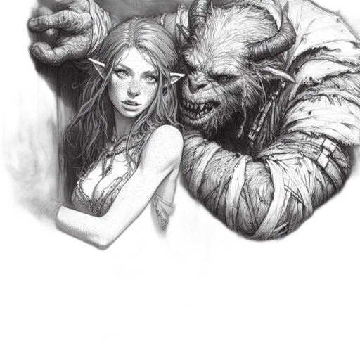 creature, fantasy art, concept art, comic book art transparent PNG cut-out