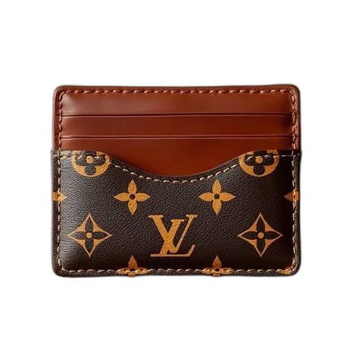brown, card, holder, monogram transparent PNG cut-out