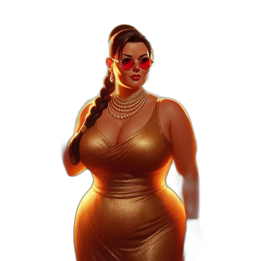 dress, jewelry, concept art, 3d render transparent PNG cut-out
