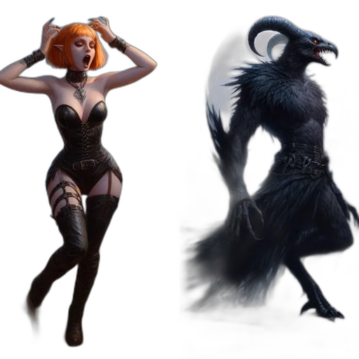 concept art, fantasy art, comic book art, 3d render transparent PNG cut-out