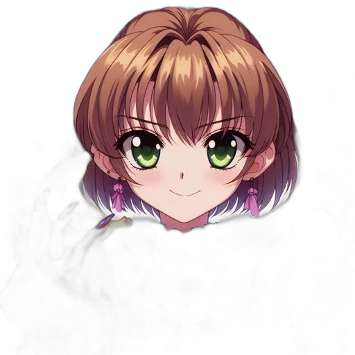face, hair, staff, creature transparent PNG cut-out