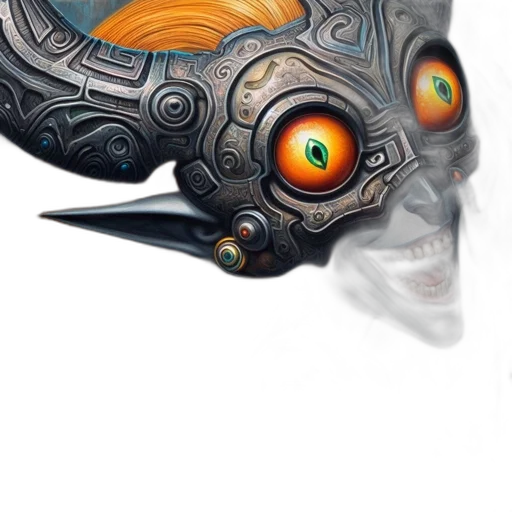 mask, staff, face, creature transparent PNG cut-out