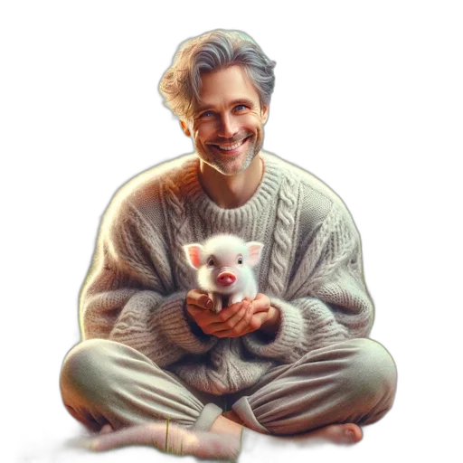 animal, creature, staff, jacket transparent PNG cut-out