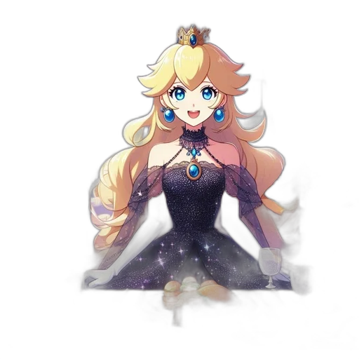 dress, crown, staff, weapon transparent PNG cut-out