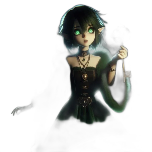dress, staff, mask, jewelry transparent PNG cut-out