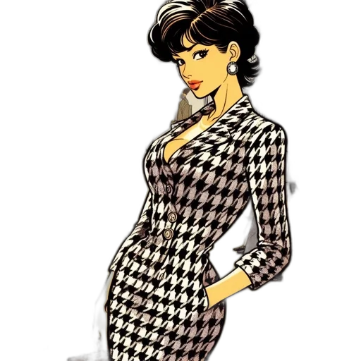 dress, cartoon, comic book art, pixel art transparent PNG cut-out