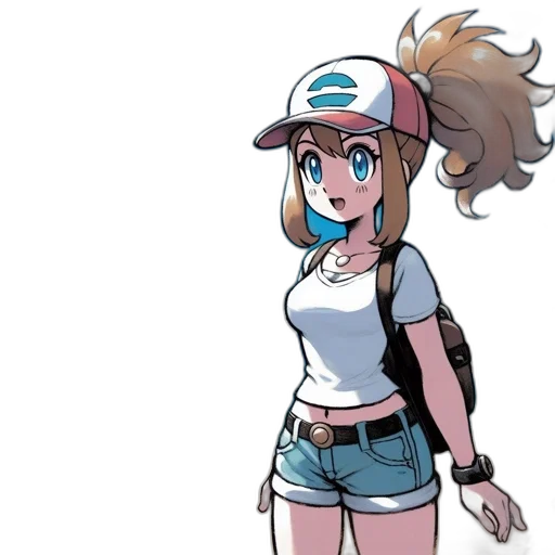 hat, staff, dress, hair transparent PNG cut-out