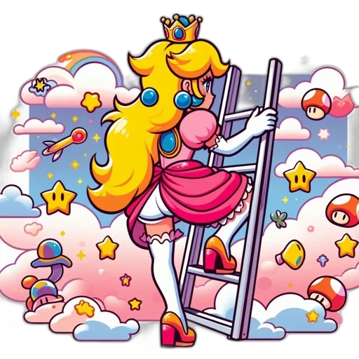 crown, staff, dress, pixel art transparent PNG cut-out