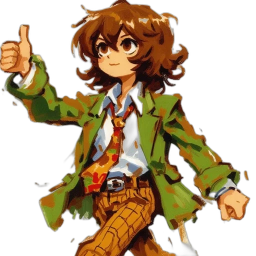 jacket, staff, weapon, pixel art transparent PNG cut-out