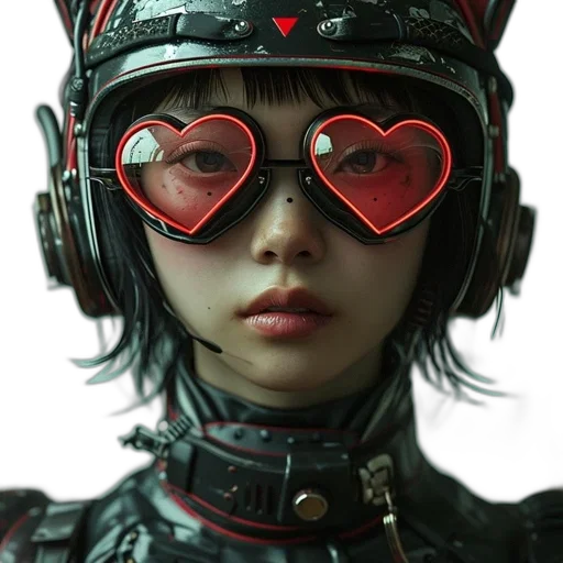 robot, mask, face, cyberpunk transparent PNG cut-out