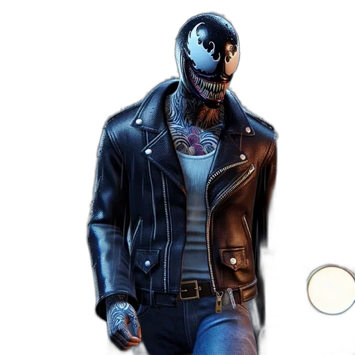 jacket, mask, concept art, comic book art transparent PNG cut-out