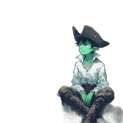 hat, mask, staff, creature transparent PNG cut-out