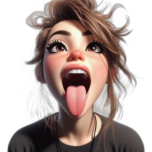 face, creature, cartoon, photorealistic transparent PNG cut-out