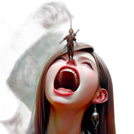 creature, face, dragon, weapon transparent PNG cut-out