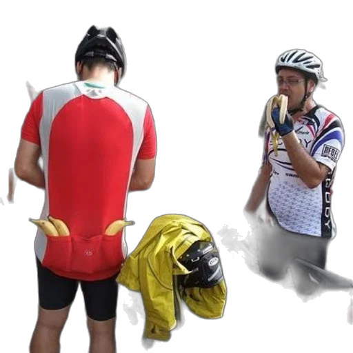 group, cyclists, helmets, jerseys transparent PNG cut-out