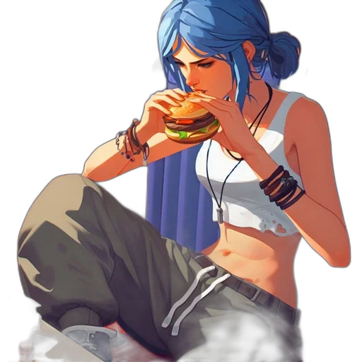 food, pixel art, concept art, anime transparent PNG cut-out