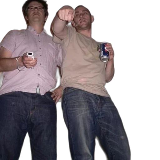 bottle, jacket, three, men transparent PNG cut-out