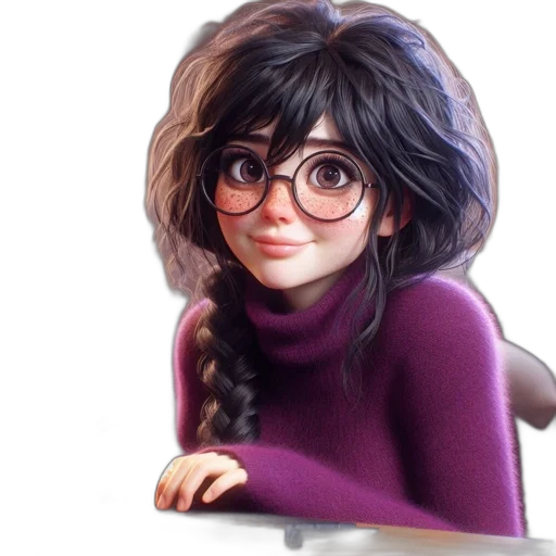 hair, face, staff, cartoon transparent PNG cut-out
