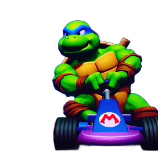 car, animal, 3d render, pixel art transparent PNG cut-out