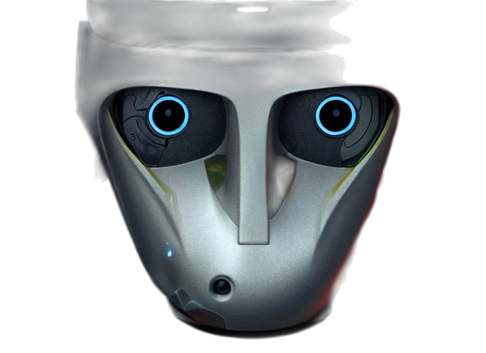 robot, mask, face, creature transparent PNG cut-out