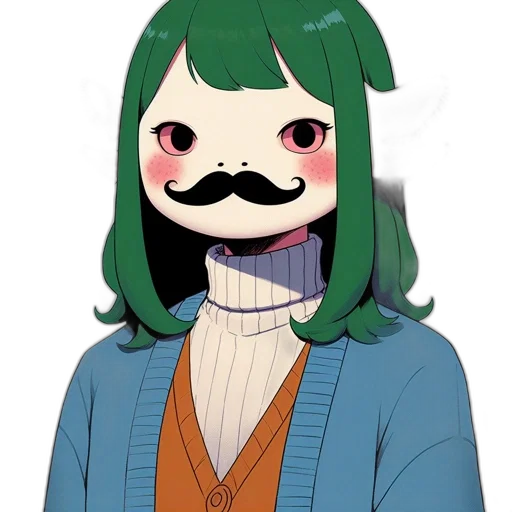mask, staff, face, creature transparent PNG cut-out