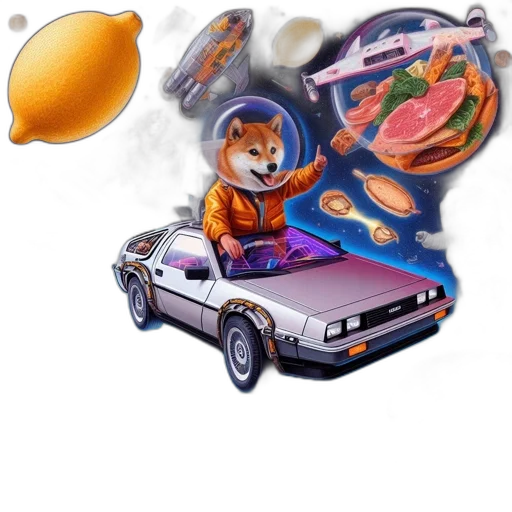 food, car, concept art, vaporwave transparent PNG cut-out
