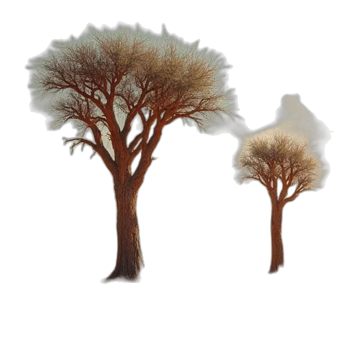 tree, hair, crown, 3d render transparent PNG cut-out
