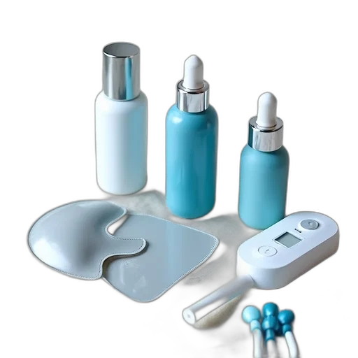 collection, skincare, products, neatly transparent PNG cut-out
