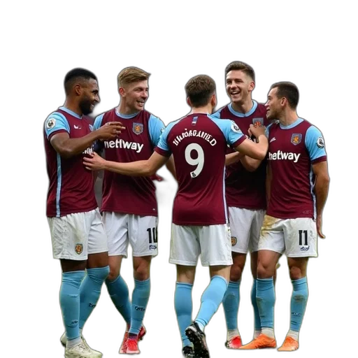 staff, west, ham, players transparent PNG cut-out