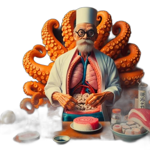 food, creature, concept art, photorealistic transparent PNG cut-out