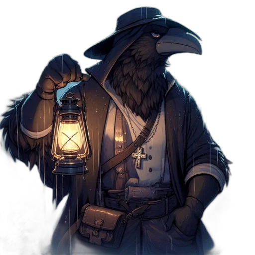 staff, jacket, mask, hat transparent PNG cut-out